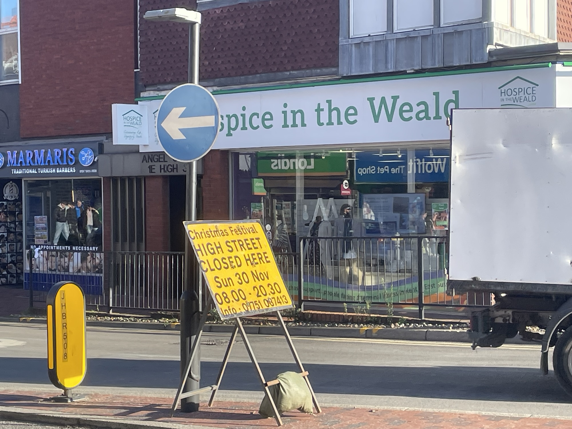 High Street Tonbridge Bean Closed for Christmas Festival