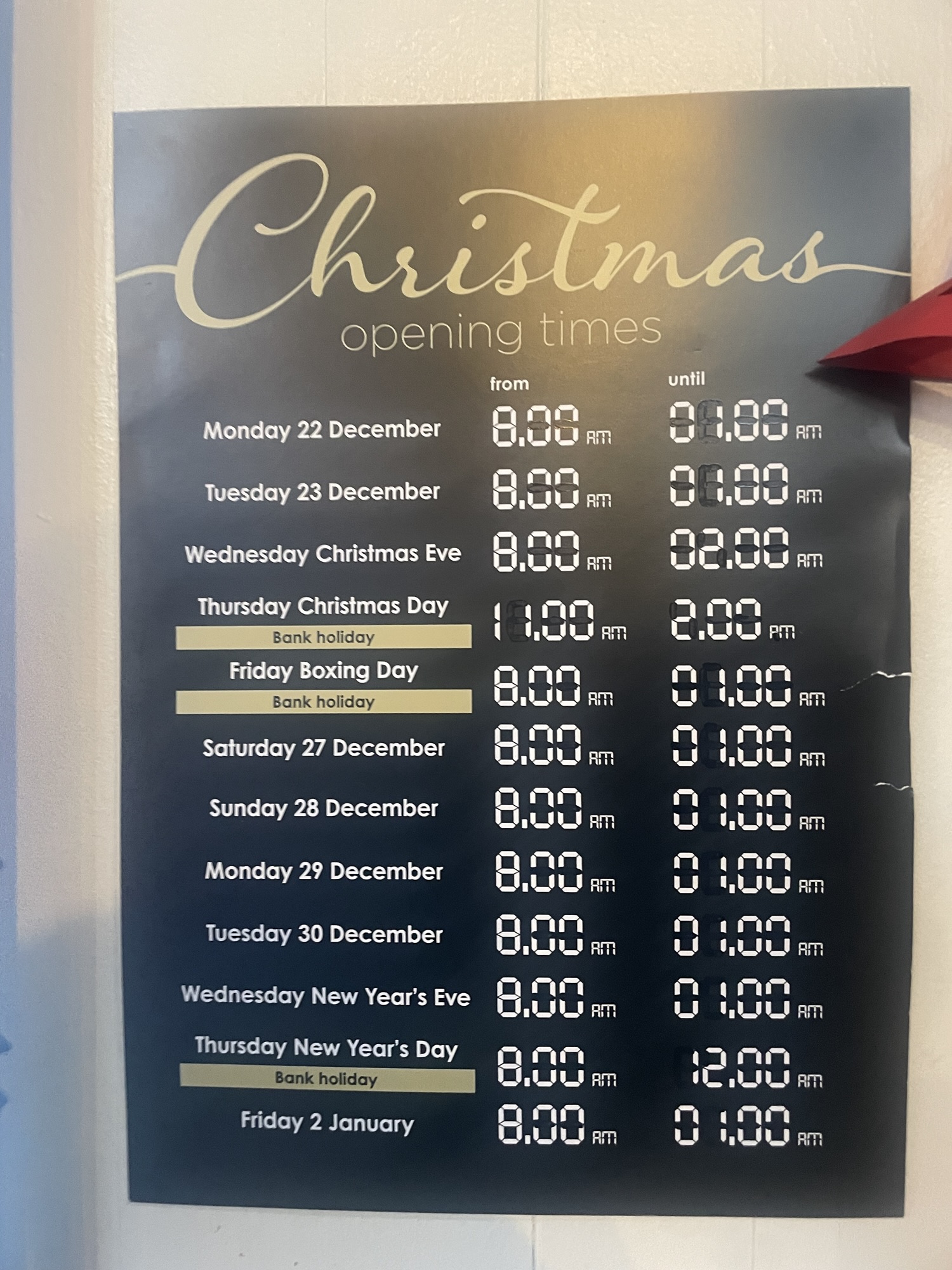 Tonbridge ‘Spoons’ Confirms Three-Hour Christmas Day Opening