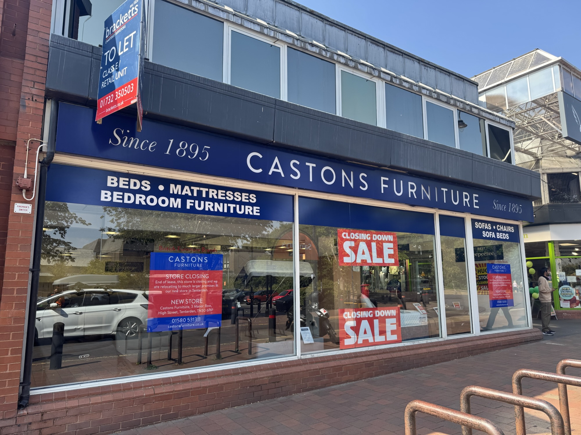 Prime Tonbridge Retail Unit Marketed by Bracketts as Castons Furniture Shop Closes Down